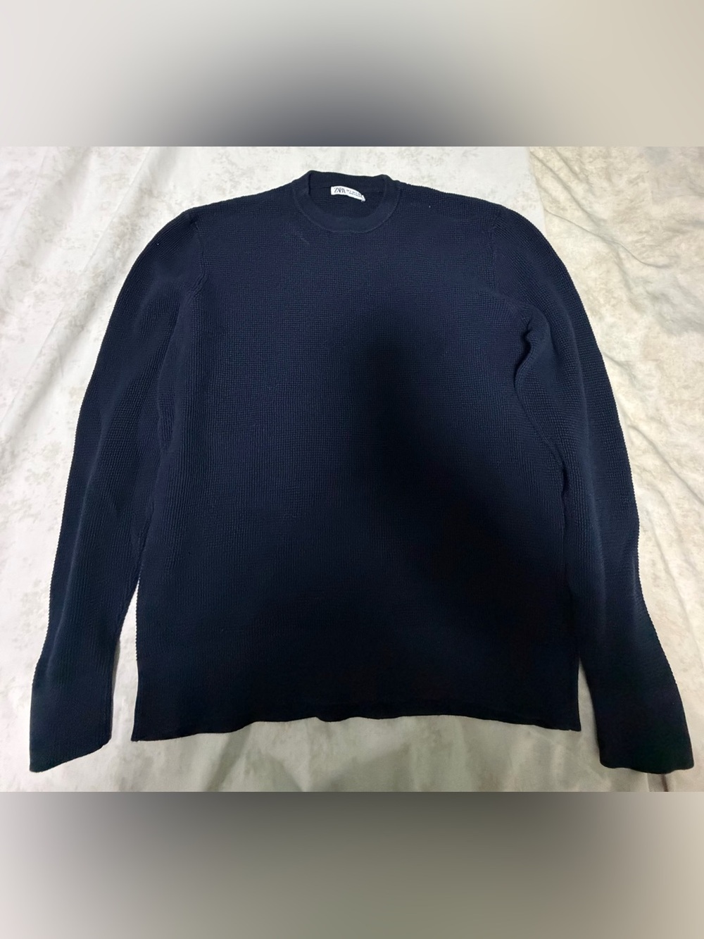 Men's Navy Crewneck Sweater - Zara
